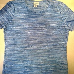 Jaclyn Smith Sky Blue Textured Top